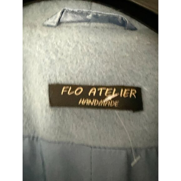 Flo Atelier Wool Blend Belted Coat Size L - Picture 8 of 8